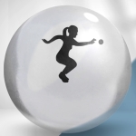 Boule de pétanque loisir gravée - Modèle Joueuse
