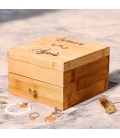 Boite à bijoux en bois coeur personnalisée