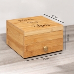 Boite à bijoux en bois coeur personnalisée