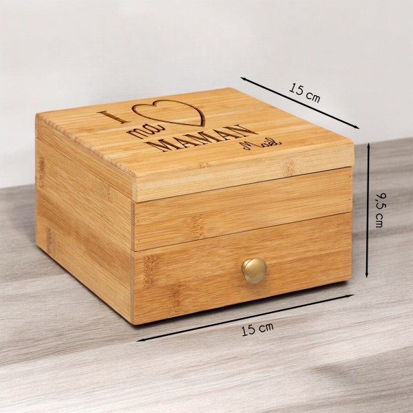 Boite à bijoux en bois personnalisée