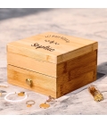 Boite à bijoux en bois prénom personnalisée