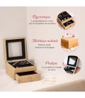 Boite à bijoux en bois coeur personnalisée