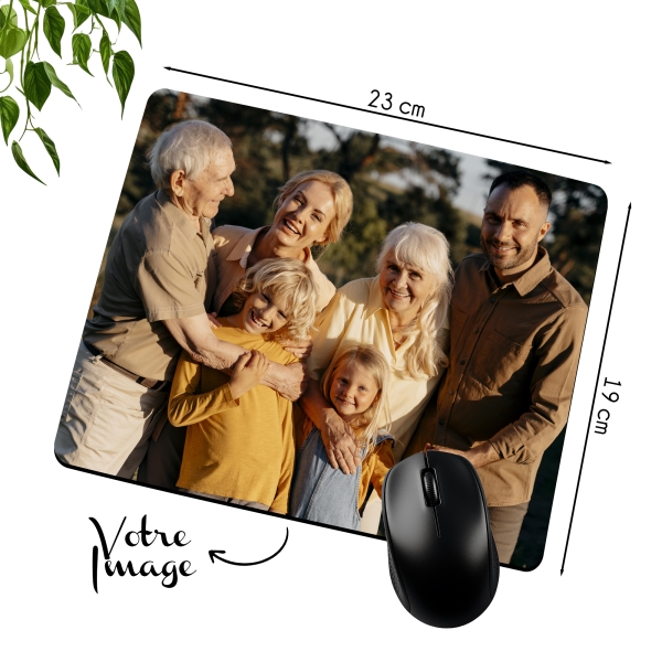 Tapis de Souris fêtes des mères personnalisé avec image et texte