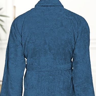 Peignoir de bain bleu homme personnalisé