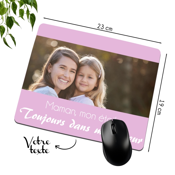 Tapis de Souris fêtes des mères personnalisé avec image et texte
