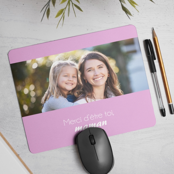 Tapis de Souris fêtes des mères personnalisé avec image et texte