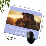 Tapis de Souris fêtes des pères personnalisé avec image et texte