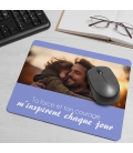 Tapis de Souris fêtes des pères personnalisé avec image et texte