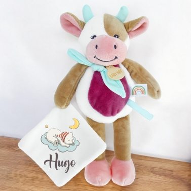 Doudou Vache personnalisable - Nuage