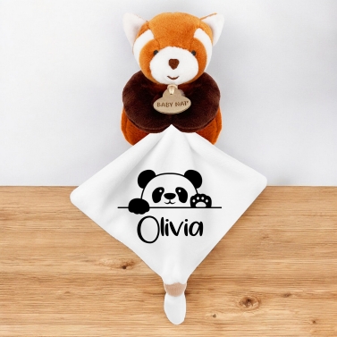 Doudou Panda Roux personnalisé - Panda
