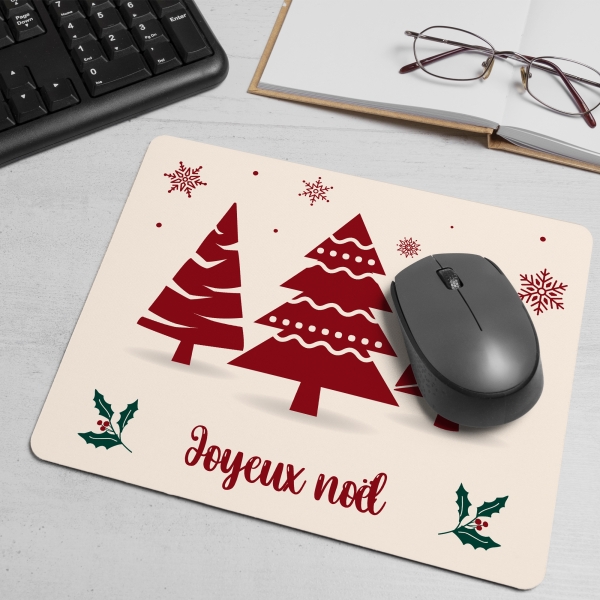 Tapis de Souris noël personnalisé avec image et texte