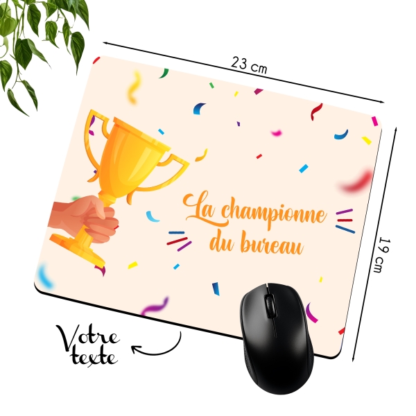 Tapis de Souris collegue personnalisé avec image et texte