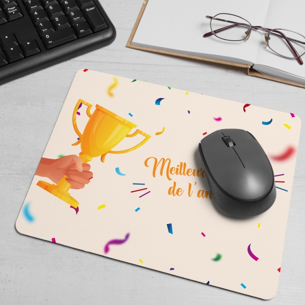 Tapis de Souris collegue personnalisé avec image et texte