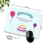 Tapis de Souris anniversaire personnalisé avec image et texte