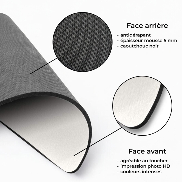 Tapis de Souris anniversaire personnalisé avec image et texte