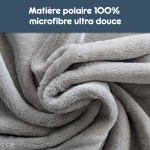 Plaid Polaire gris personnalisé enfant à broder