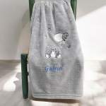 Plaid Polaire gris personnalisé enfant à broder