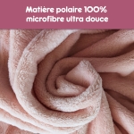 Plaid Polaire rose personnalisé enfant à broder