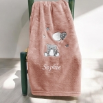 Plaid Polaire rose personnalisé enfant à broder