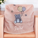 Plaid Polaire rose personnalisé enfant à broder