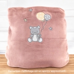Plaid Polaire rose personnalisé enfant à broder