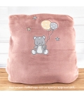Plaid Polaire rose personnalisé enfant à broder