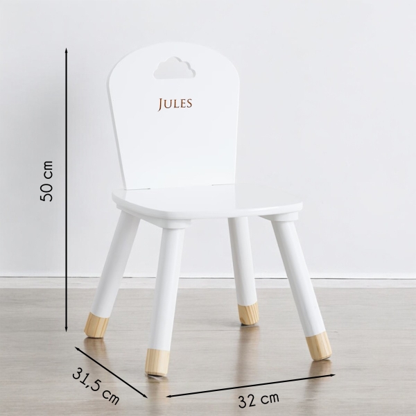 Chaise enfant blanche à personnaliser