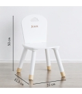 Chaise enfant blanche à personnaliser