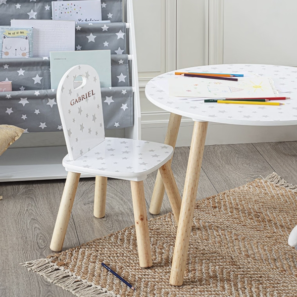 Chaise enfant étoile à personnaliser