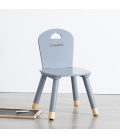 Chaise enfant grise à personnaliser