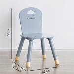 Chaise enfant grise à personnaliser