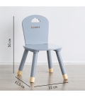 Chaise enfant grise à personnaliser