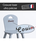 Chaise enfant grise à personnaliser