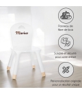 Chaise enfant blanche à personnaliser