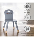 Chaise enfant grise à personnaliser