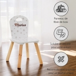 Chaise enfant étoile à personnaliser