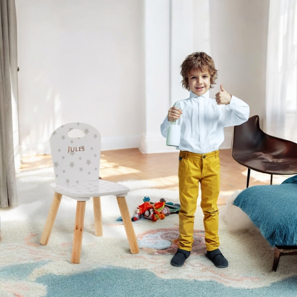 Chaise enfant étoile à personnaliser