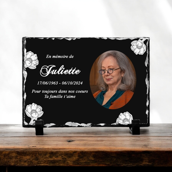 Ardoise commémorative noir personnalisé