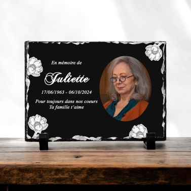 Ardoise commémorative noir personnalisé