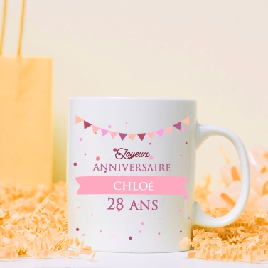 Tasse personnalisée anniversaire - femme