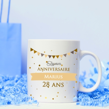 Tasse personnalisable anniversaire - homme