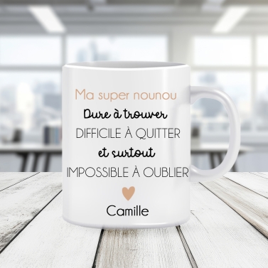 Tasse personnalisée pour nounou