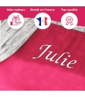 Tablier Brodé fuchsia personnalisé