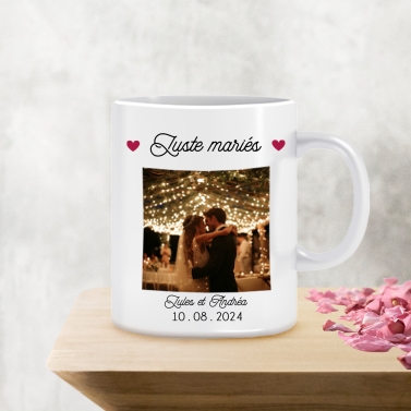 Tasse personnalisée photo mariage