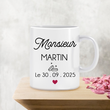 Tasse personnalisable mariage
