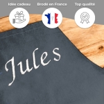 Tablier personnalisé adulte gris personnalisé