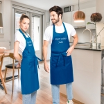 Tablier Brodé bleu tropical personnalisé