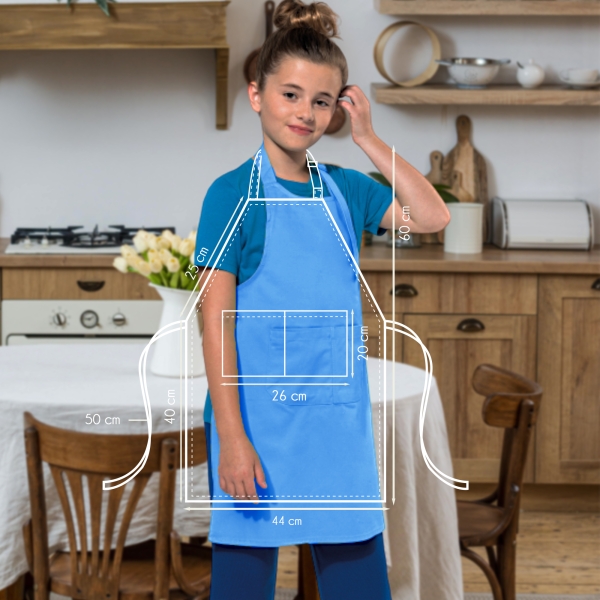 Tablier bleu enfant personnalisé