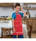 Tablier rouge enfant personnalisé