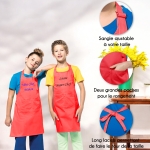 Tablier rouge enfant personnalisé